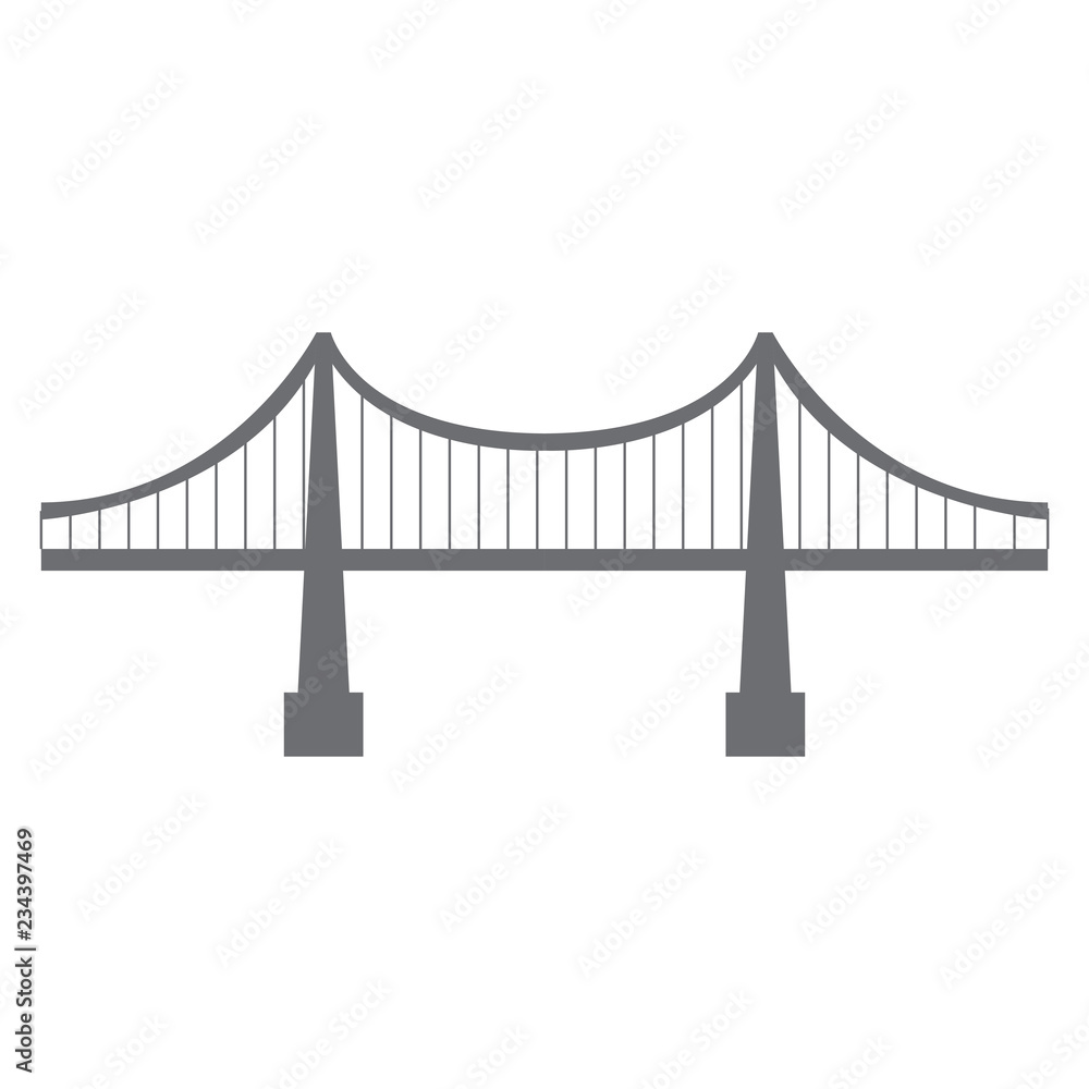 Obraz premium Isolated bridge structure image. Vector illustration design