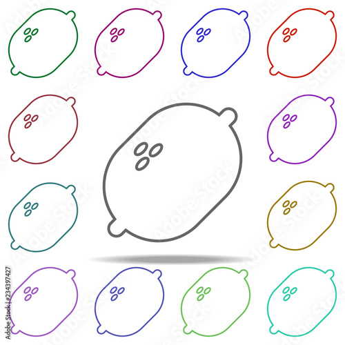 lemon outline icon. Elements of restaurant in multi color style icons. Simple icon for websites, web design, mobile app, info graphics