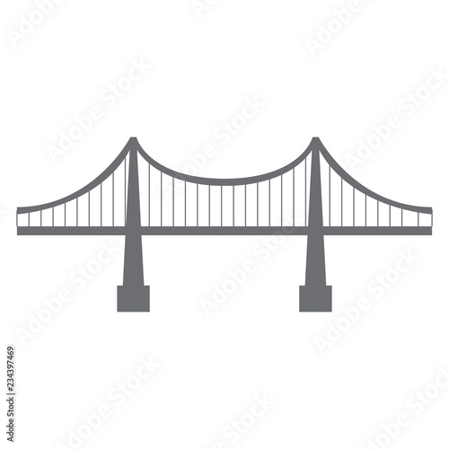Isolated bridge structure image. Vector illustration design