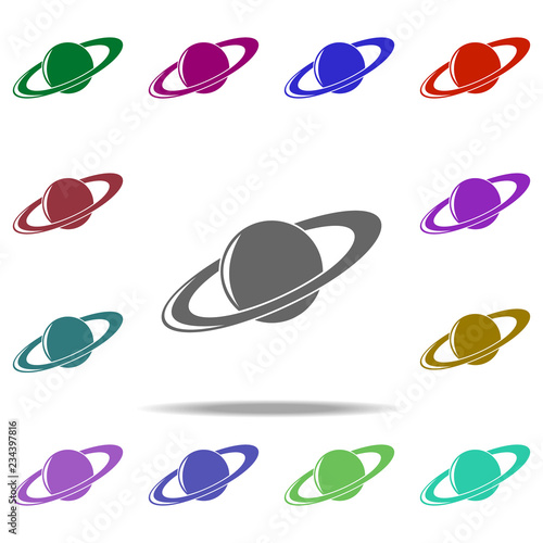 planet Saturn icon. Elements of Space in multi color style icons. Simple icon for websites, web design, mobile app, info graphics