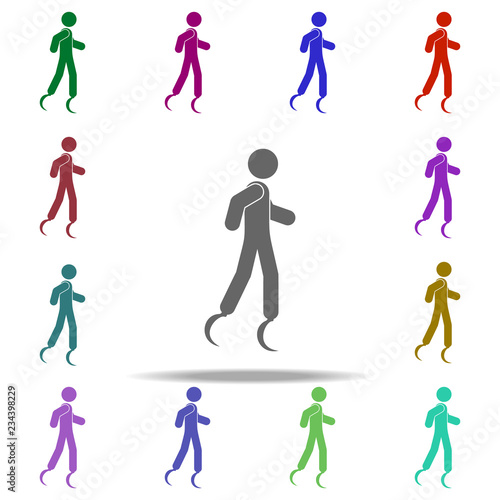  Jumping stilts  icon. Elements of Sport in multi color style icons. Simple icon for websites, web design, mobile app, info graphics