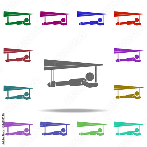 hang-glider icon. Elements of Sport in multi color style icons. Simple icon for websites, web design, mobile app, info graphics