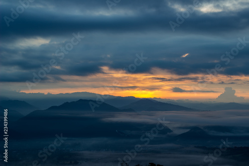 Breathtaking Views in the morning at Yun Lai viewpoint Pai Mae Hong Son Northern Thailand.