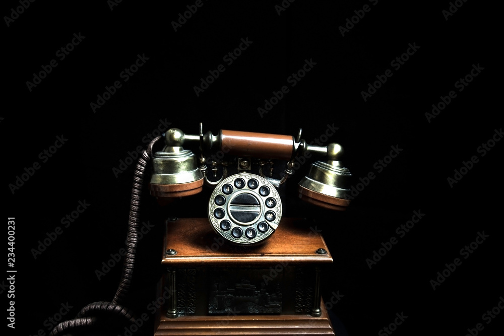 Fotografie Vintage background. Old telephone - closeup.