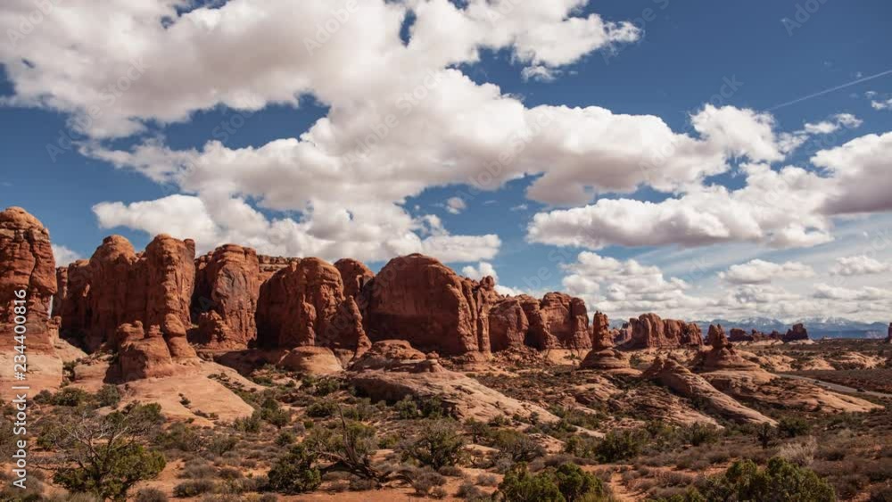 Time lapse of clouds over Arches National Park, Utah Time lapse of clouds over Arches National Park, Utah