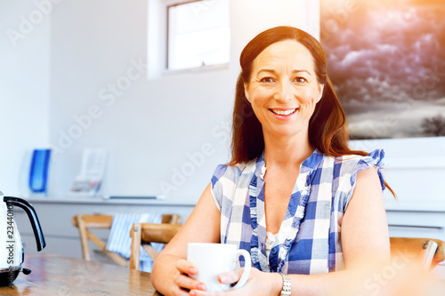 Beautiful woman at home indoors portrait