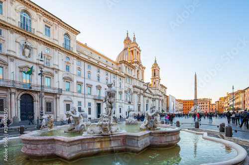 Piazza Navona square landmark in Rome city, Italy