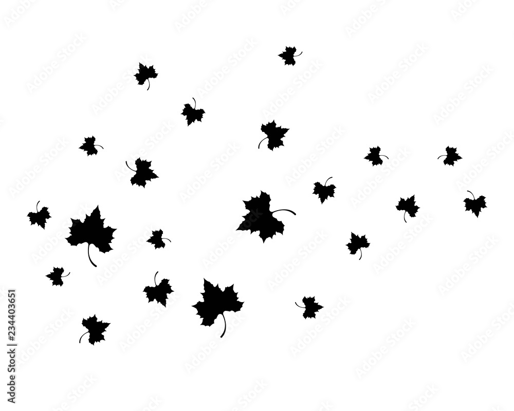 Maple leaf vector icon illustration