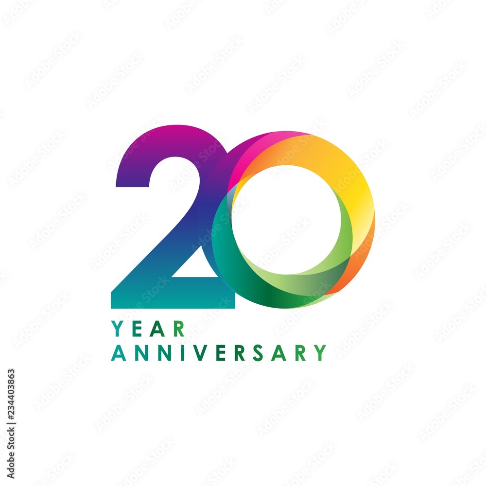20 Year Anniversary Vector Template Design Illustration 20 Year Anniversary Vector Template Design Illustration