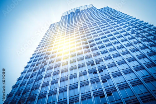 Architectural landscape of commercial building in central town