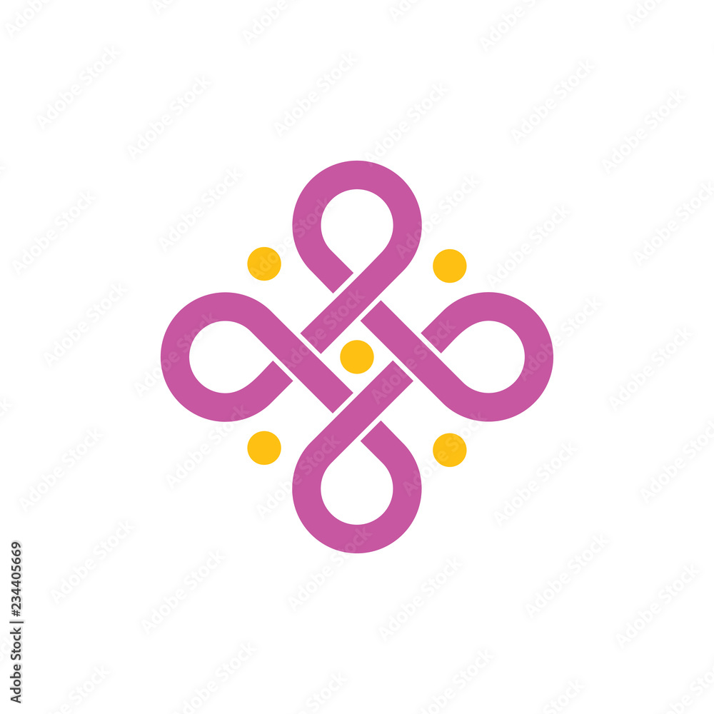 3d overlapping line dots square logo 3d overlapping line dots square logo