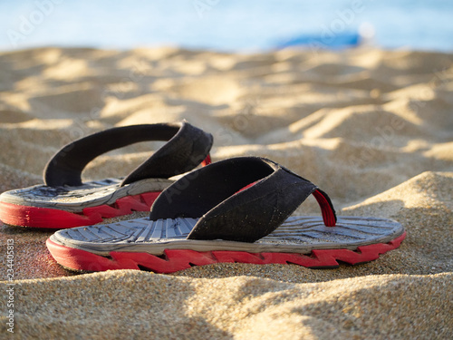 sandals on the beach