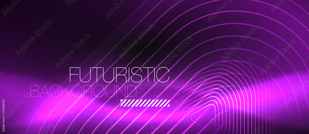 Dark black abstract background with neon colors and lines Dark black abstract background with neon colors and lines