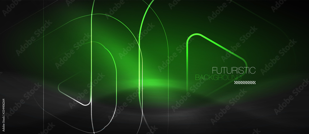 Dark black abstract background with neon colors and lines Dark black abstract background with neon colors and lines
