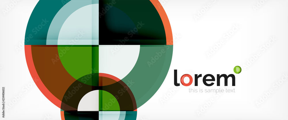 Circle abstract background, geometric modern design template