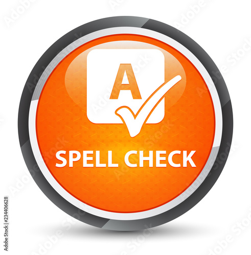 Spell check galaxy orange round button