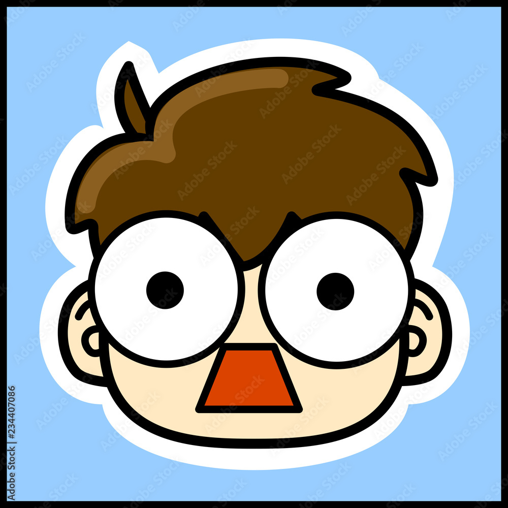 かわいい 男の子 顔 表情 アイコン Stock Illustration Adobe Stock