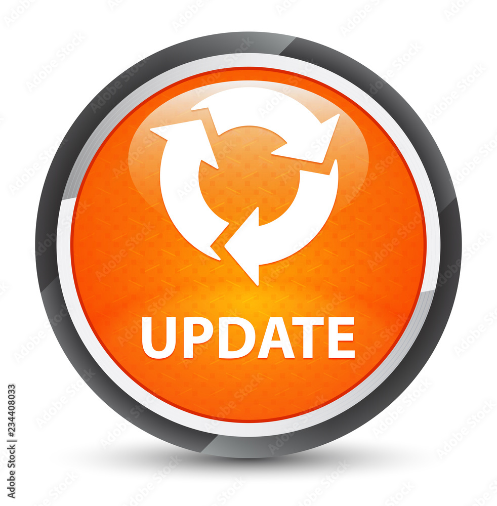 Update (refresh icon) galaxy orange round button Update (refresh icon) galaxy orange round button