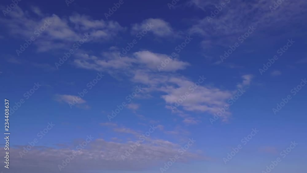 Timelapse white clouds on the blue sky, wide angle lens Timelapse white clouds on the blue sky, wide angle lens