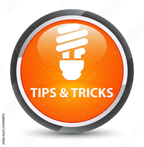 Tips and tricks (bulb icon) galaxy orange round button