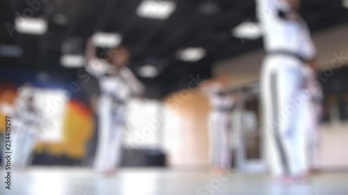 Wallpaper Mural Group of Black Belt Karate Students Performing Kata or Form Torontodigital.ca