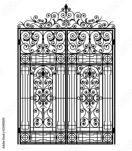 black metal gate