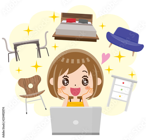 ネットショッピング　女性