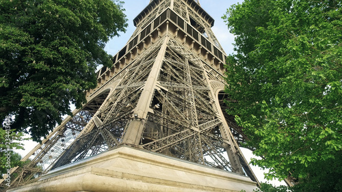 Establishment shot of Paris’ Famous Eiffel Tower, Cinemativ View photo