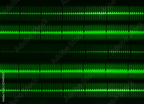 Green terminal oscillograph illustration background