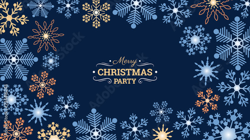 merry christmas party promo design poster 