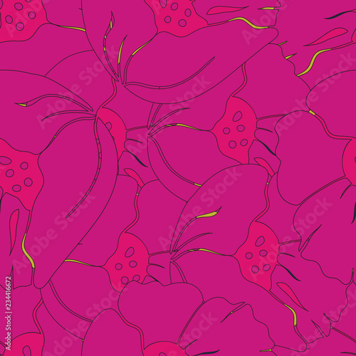 Illustration of pink and orange poppy flowers. Perfect for wall paper, home decor and fashion.