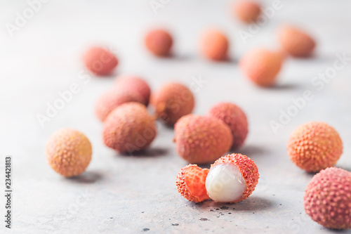 Fresh lychee fruits