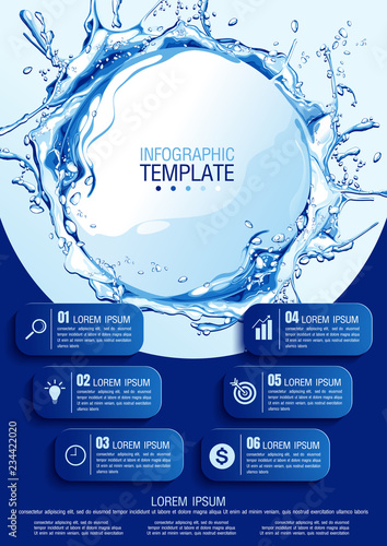 infographics business chart design template. You can place relevant content in the area, vector illustration.