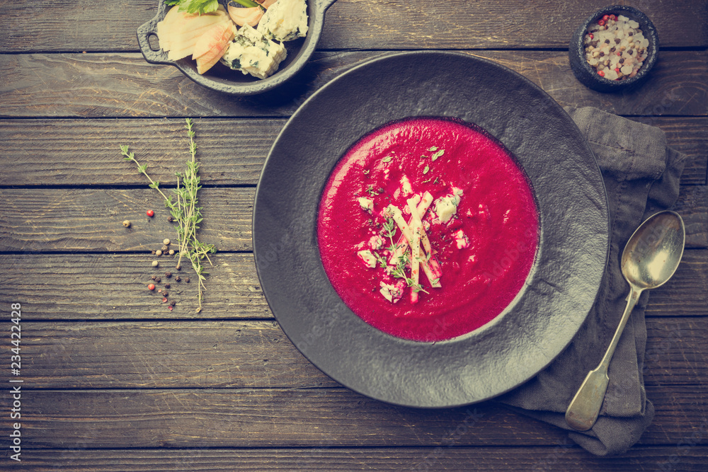 Cold Beetroot creamy soup