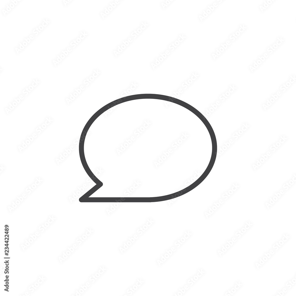 Speech bubbles outline icon. linear style sign for mobile concept and web design. Chat Message Bubble simple line vector icon. Conversation symbol, logo illustration. Pixel perfect vector graphics Speech bubbles outline icon. linear style sign for mobile concept and web design. Chat Message Bubble simple line vector icon. Conversation symbol, logo illustration. Pixel perfect vector graphics