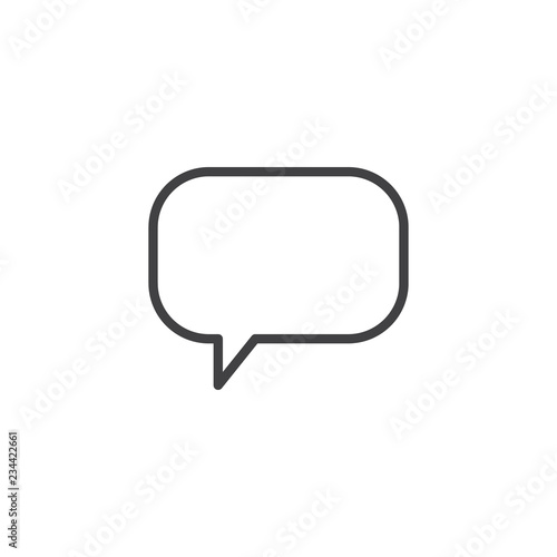 Square speech bubbles outline icon. linear style sign for mobile concept and web design. Chat dialogue simple line vector icon. Conversation symbol, logo illustration. Pixel perfect vector graphics