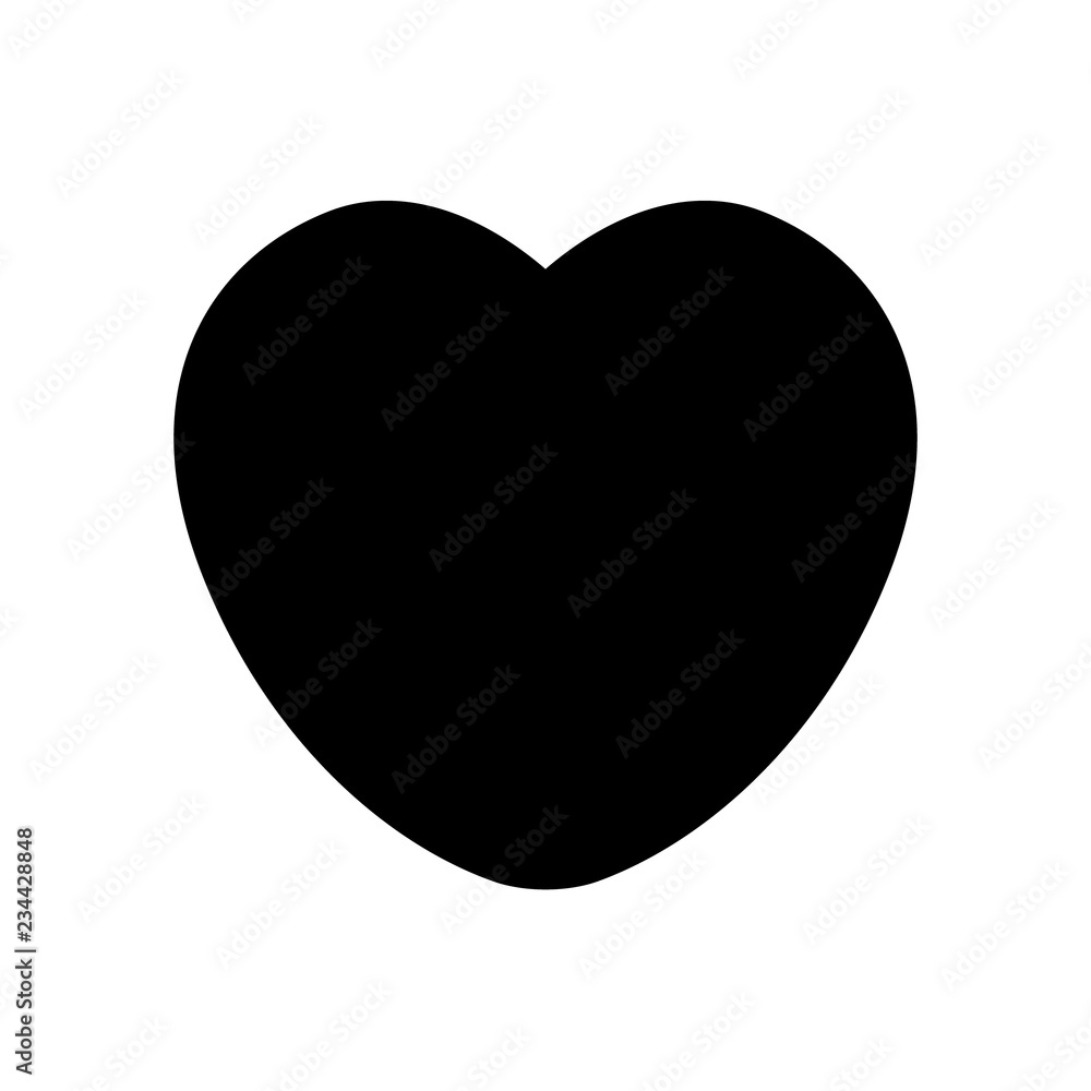 Heart Icon. Black Simple Icon isolated Heart Icon. Black Simple Icon isolated