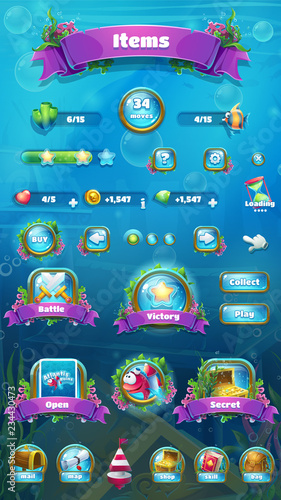Vector illustration mobile format item screen