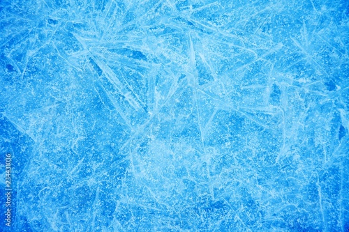 Blue Ice Texture Background with Crystal Surface
