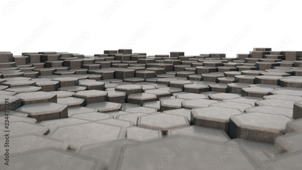 Fototapeta premium Metall Hexagon Structure Banner