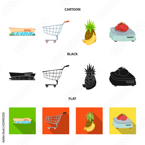 Vector design of food and drink icon. Collection of food and store stock vector illustration.