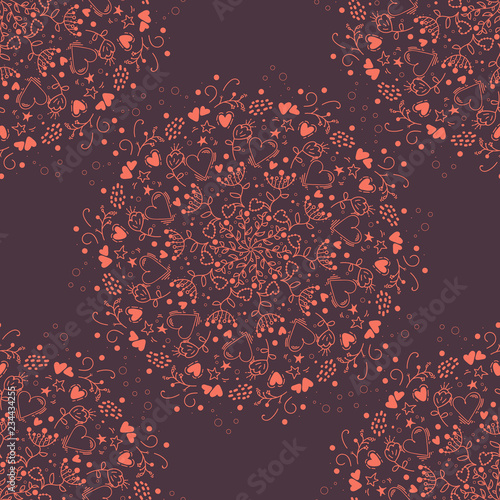Foto Vector seamless pattern with abstract ornament