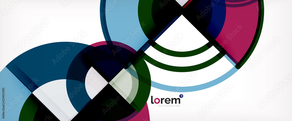 Fototapeta premium Vector abstract colorful circles background