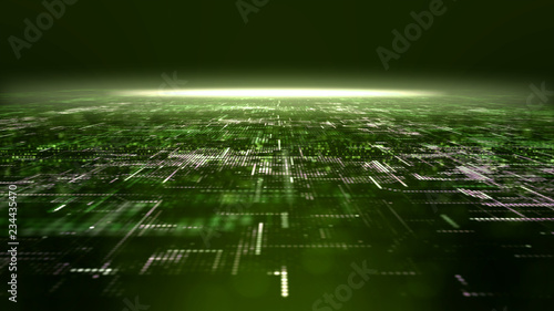 futuristic digital matrix particles grid virtual reality abstract cyber space environment background