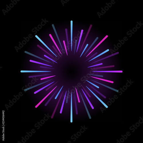 Vibrant firework explosion element vector