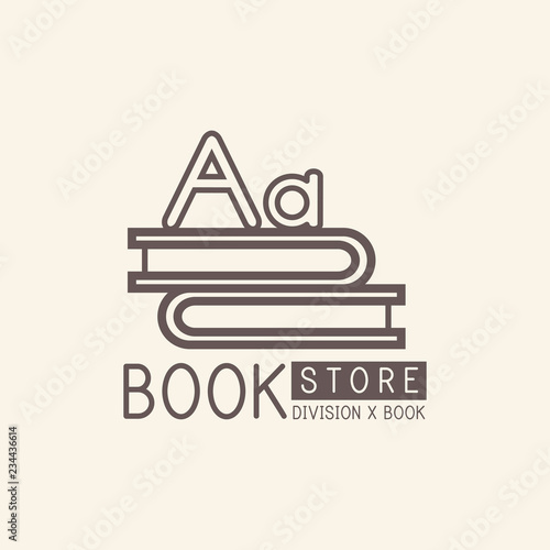 Bookstore and papers logo design vector