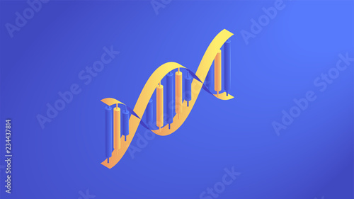 Isometric investment illustraion