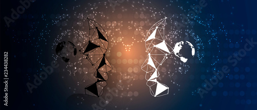 Conceptual technology illustration of artificial intelligence