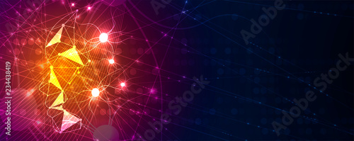 Conceptual technology illustration of artificial intelligence