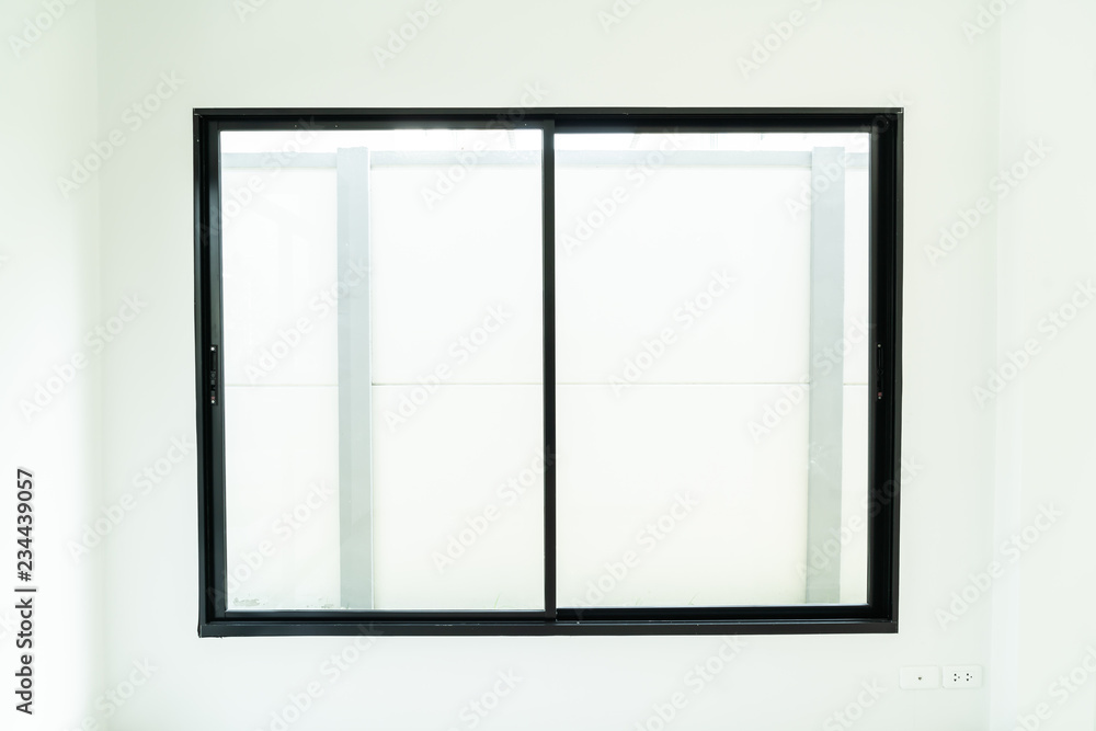 empty glass window and door in home empty glass window and door in home